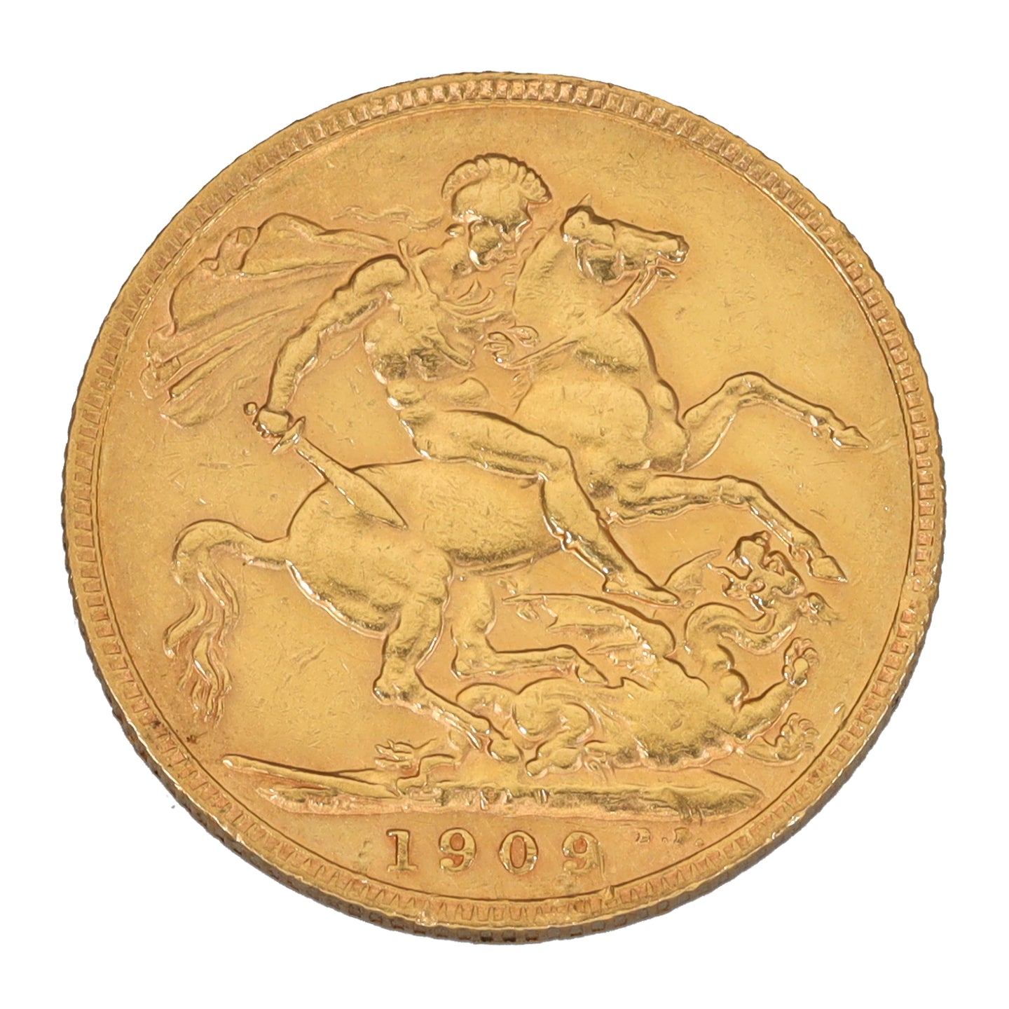 22ct Gold King Edward VII Full Sovereign Coin 1909
