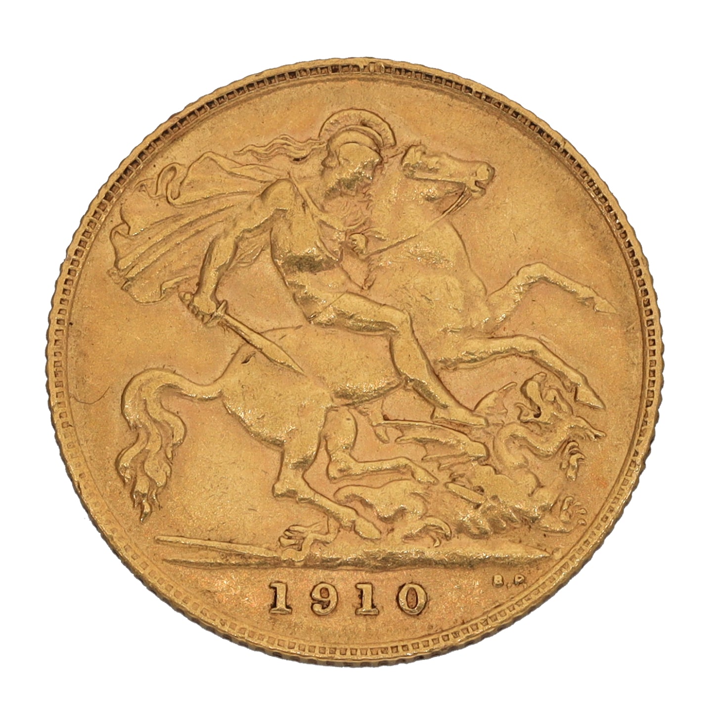 22ct Gold King Edward VII Half Sovereign Coin 1910