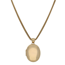 Load image into Gallery viewer, 9ct Gold Plain Locket Pendant With Chain
