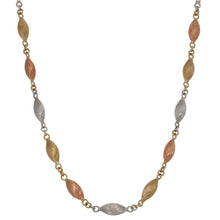 Load image into Gallery viewer, 9ct Tri-Colour Gold Fancy Necklace 32&quot;
