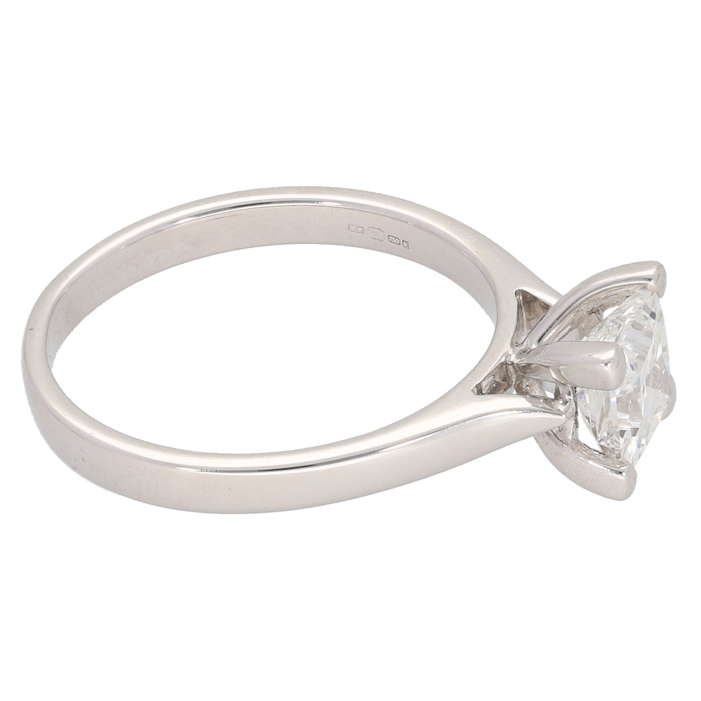 18ct White Gold 1.00ct Diamond Solitaire Ring Size M