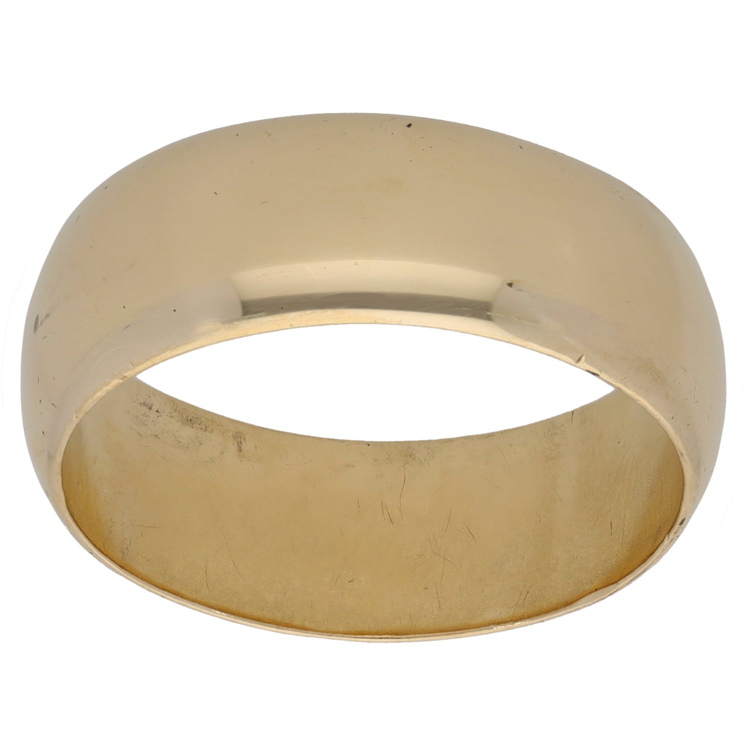 9ct Gold Plain Wedding Ring Size R H&T