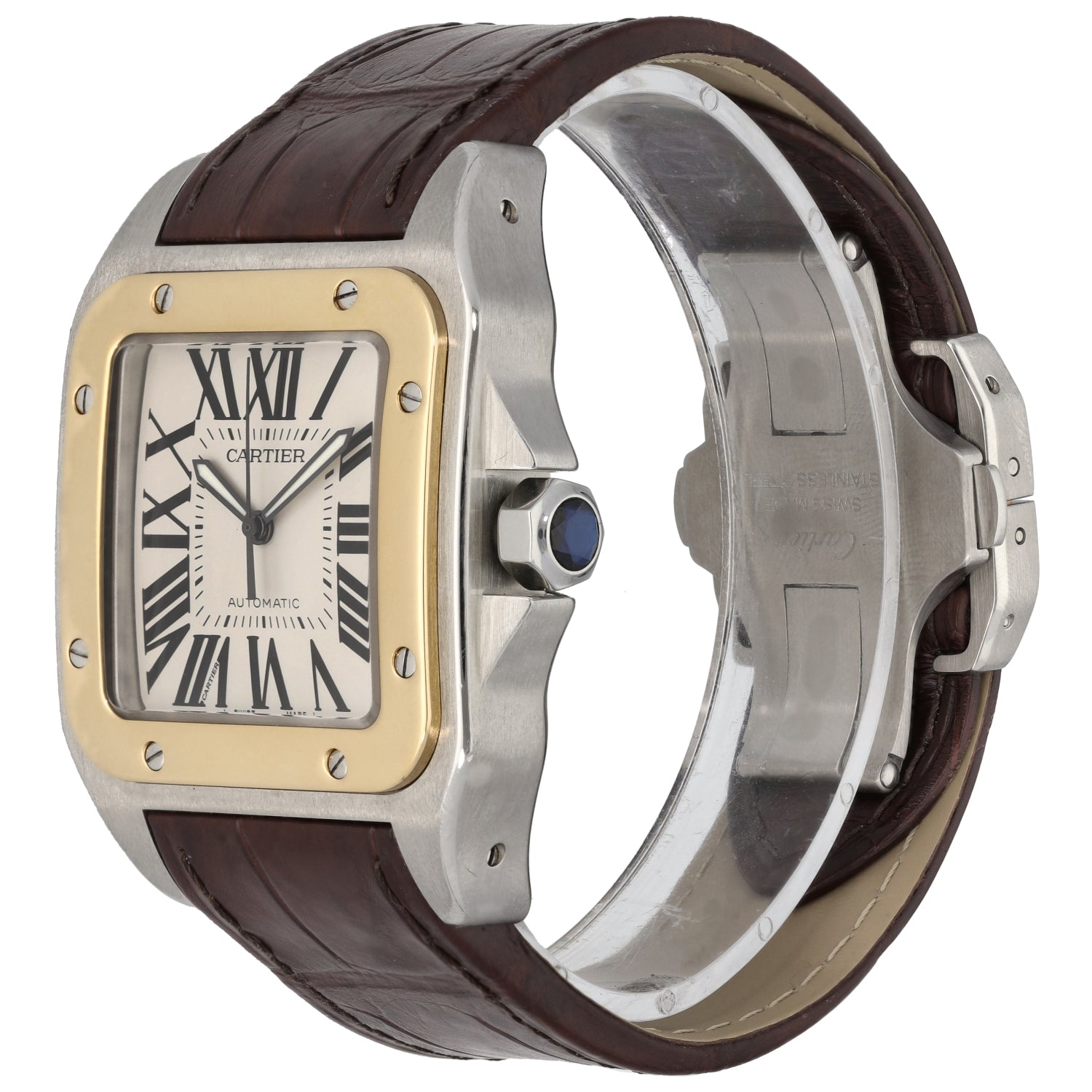 Cartier Santos 100 W20072X7 38mm Bi Colour Watch H T