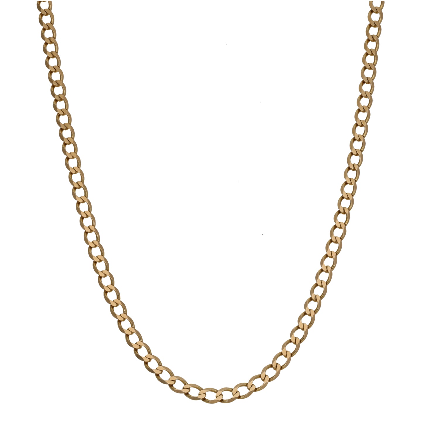 9ct Gold Curb Chain 18"