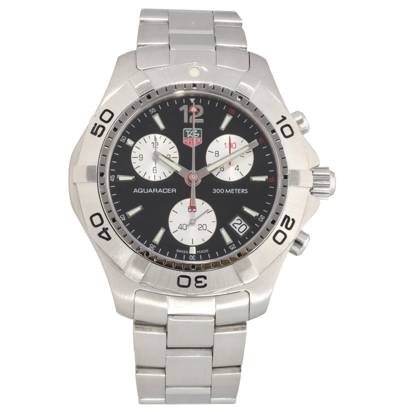 Tag Heuer Aquaracer CAF1110 41mm Stainless Steel Watch Reduced H&T