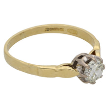 Load image into Gallery viewer, 18ct Gold 0.45ct Diamond Solitaire Ring Size M

