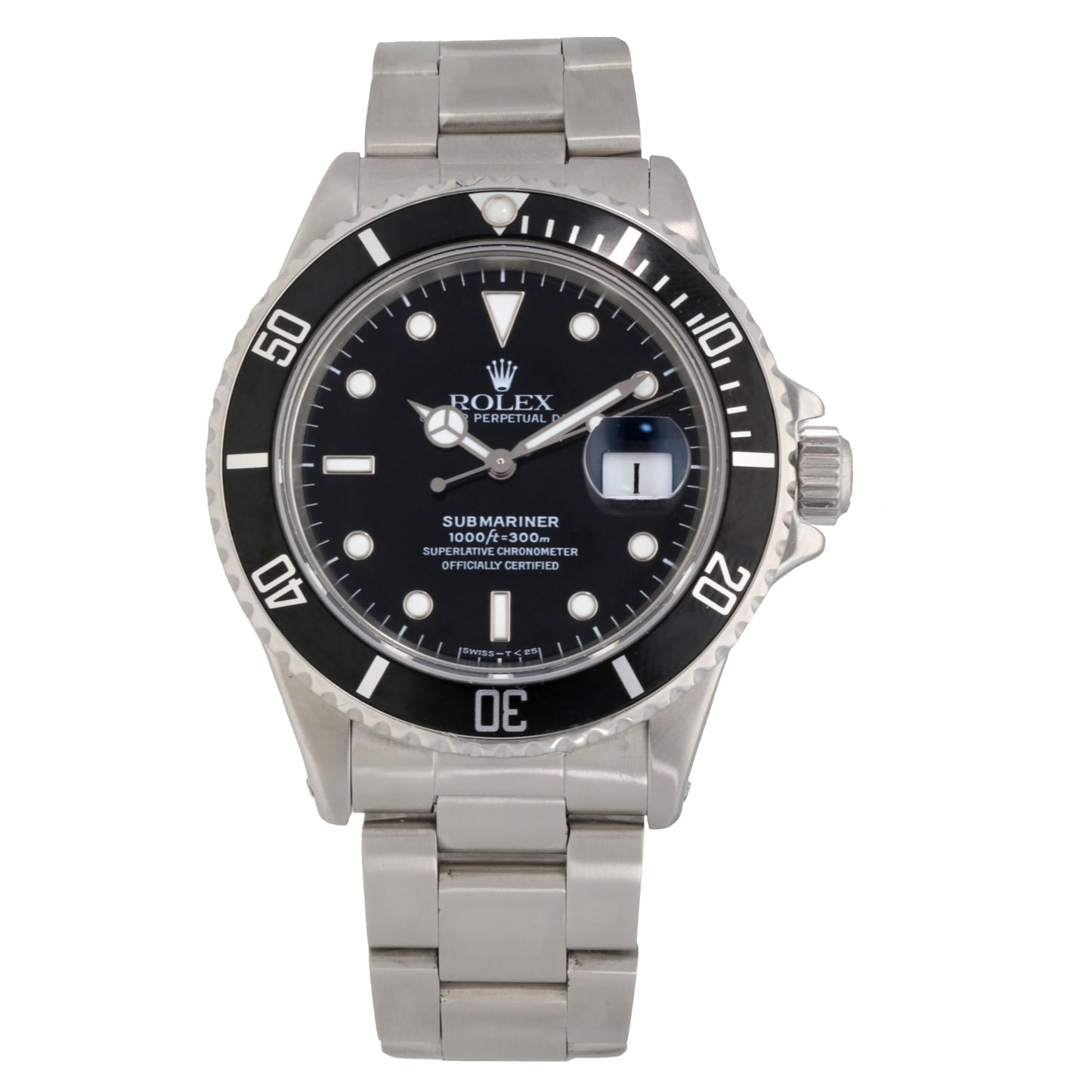 Rolex Submariner 168000 40mm Stainless Steel Watch