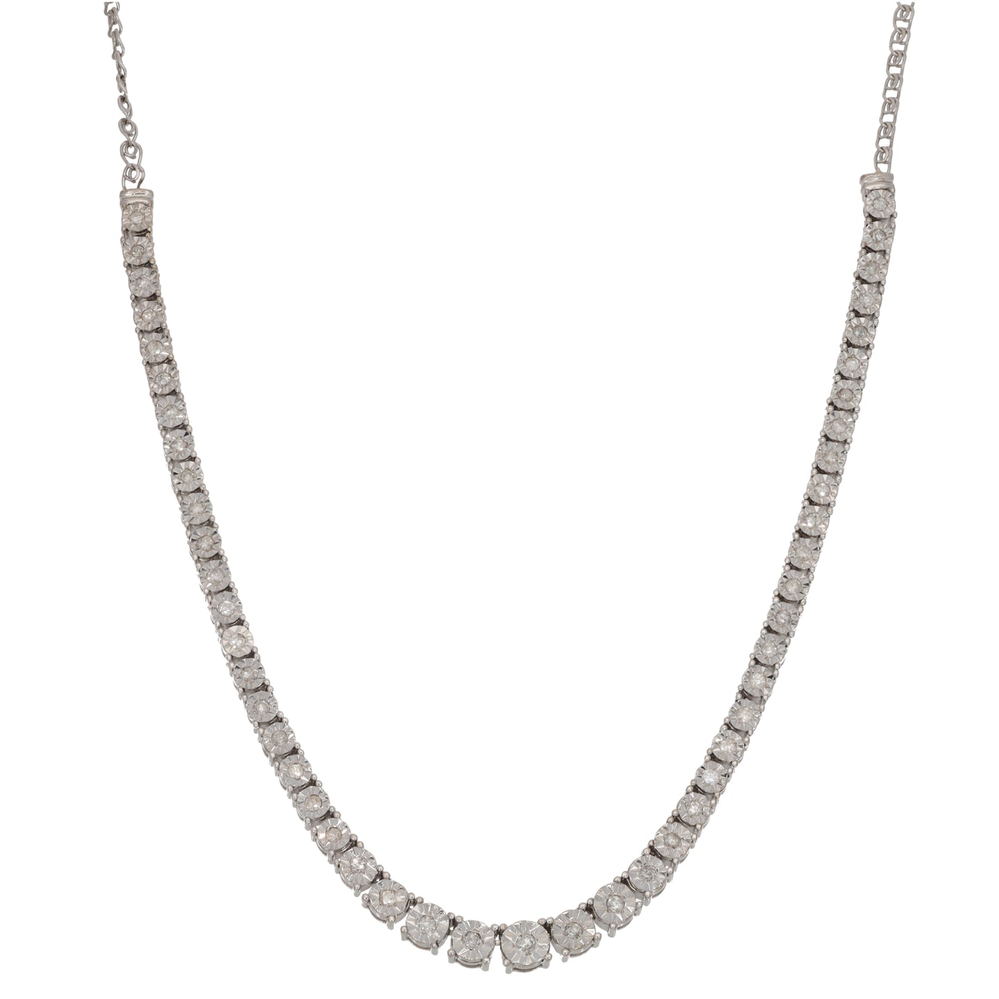 9ct White Gold 0.50ct Diamond Fancy Necklace