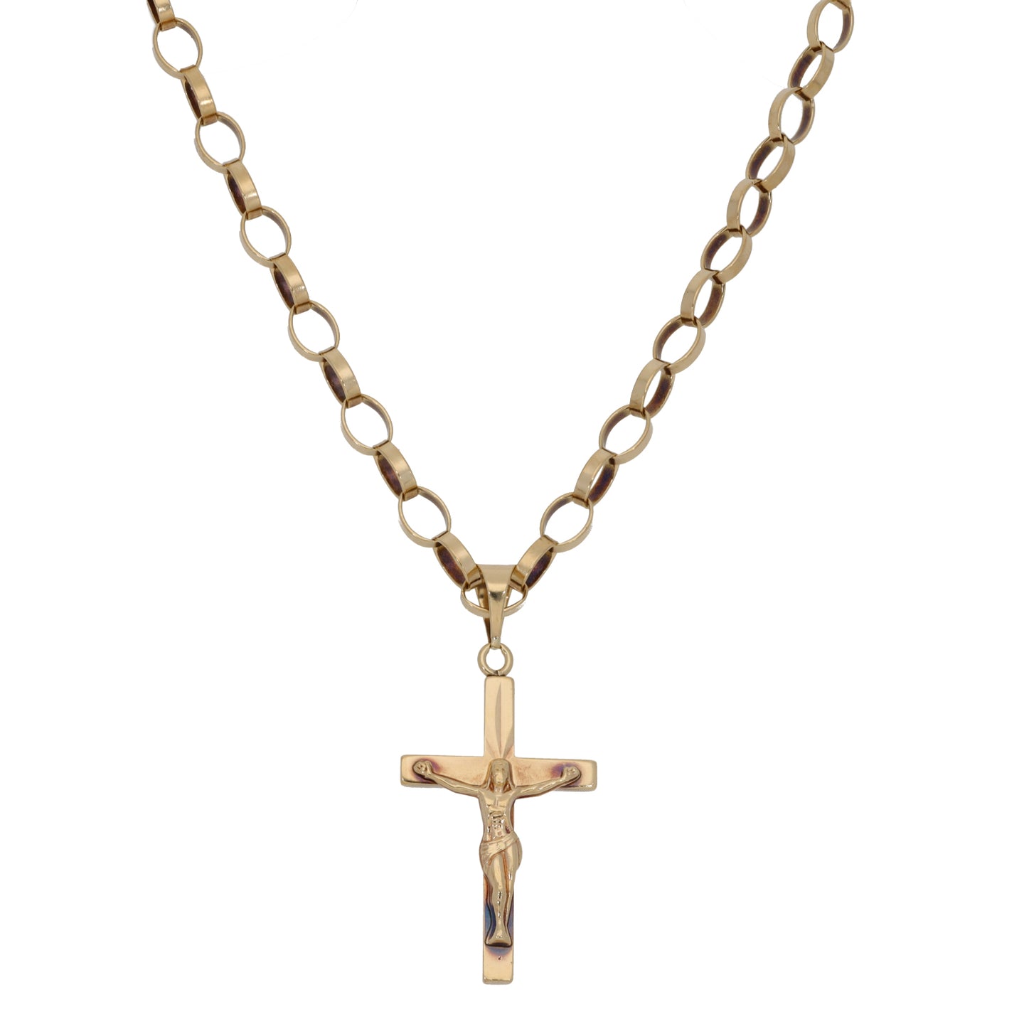9ct Gold Crucifix Pendant With Chain