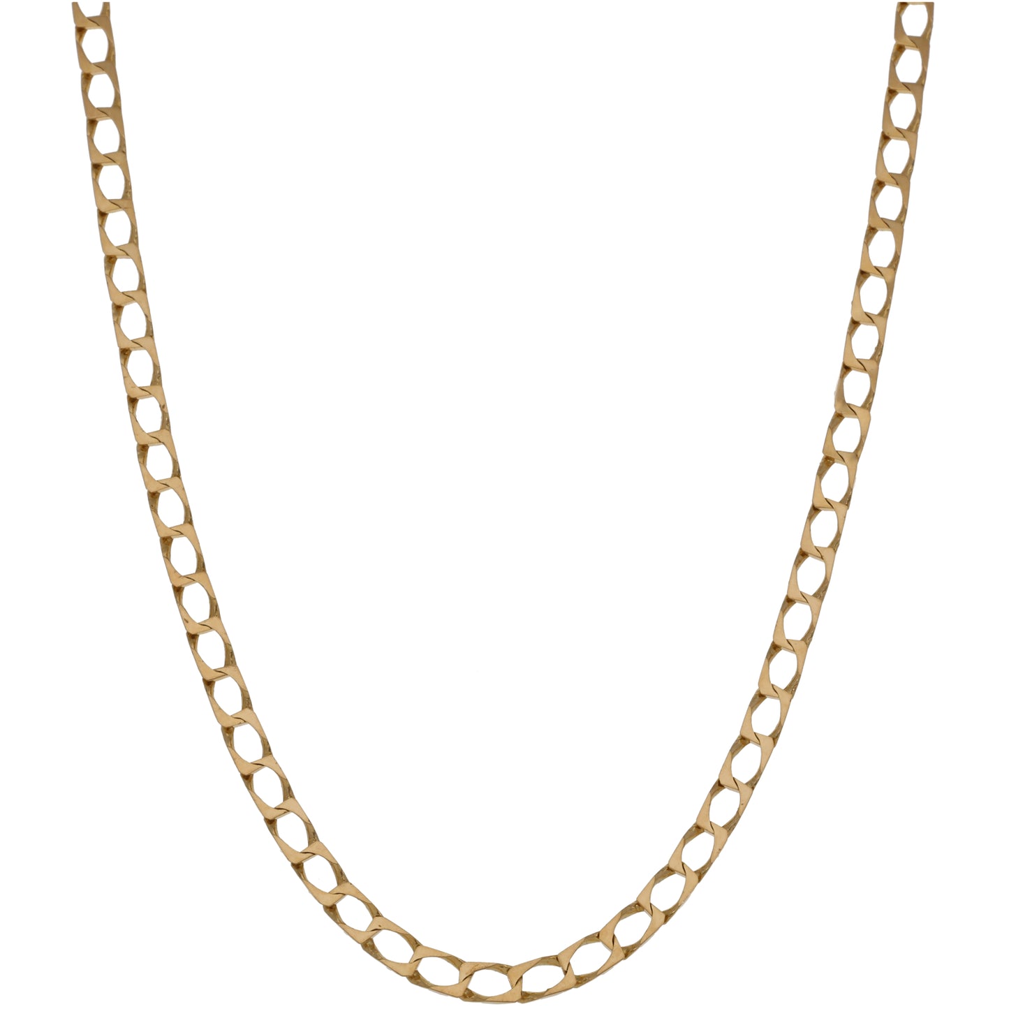 9ct Gold Curb Chain 18"