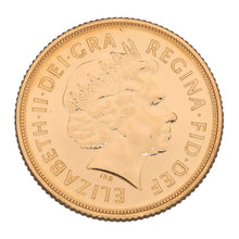 Load image into Gallery viewer, 22ct Gold Queen Elizabeth II Full Sovereign Coin 2005
