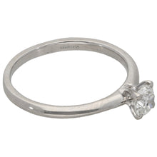 Load image into Gallery viewer, Platinum 0.40ct Diamond Solitaire Ring Size L
