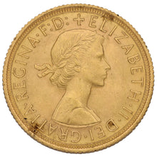 Load image into Gallery viewer, 22ct Gold Queen Elizabeth II Full Sovereign Coin 1958
