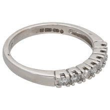Load image into Gallery viewer, 18ct White Gold 0.25t Diamond Half Eternity Ring Size K
