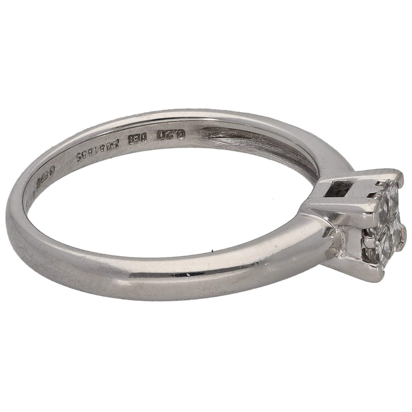 18ct White Gold 0.20ct Diamond Dress/Cocktail Ring Size K