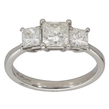 Load image into Gallery viewer, Platinum 1.45ct Diamond Trilogy Ring Size L
