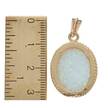 Load image into Gallery viewer, 9ct Gold Man Made Opal Dress/Cocktail Pendant
