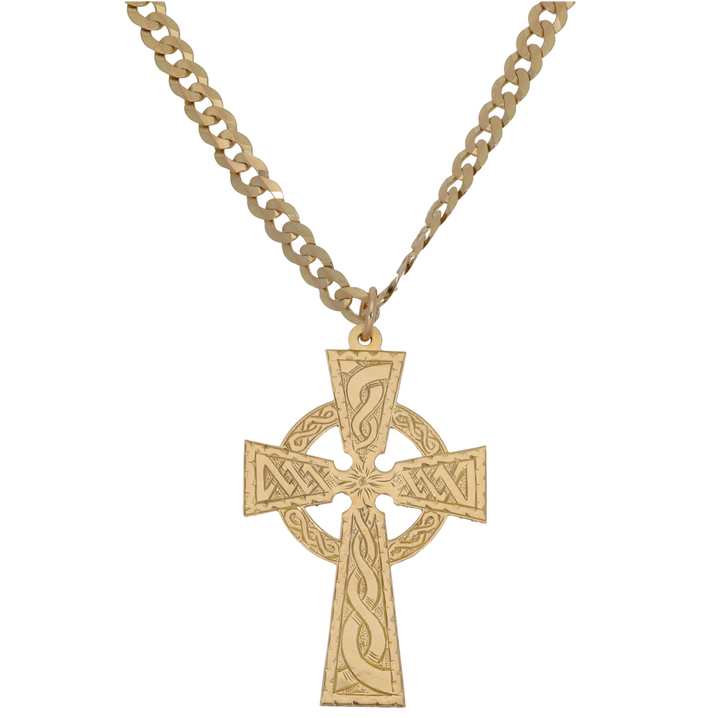 9ct Gold Cross Pendant With Chain