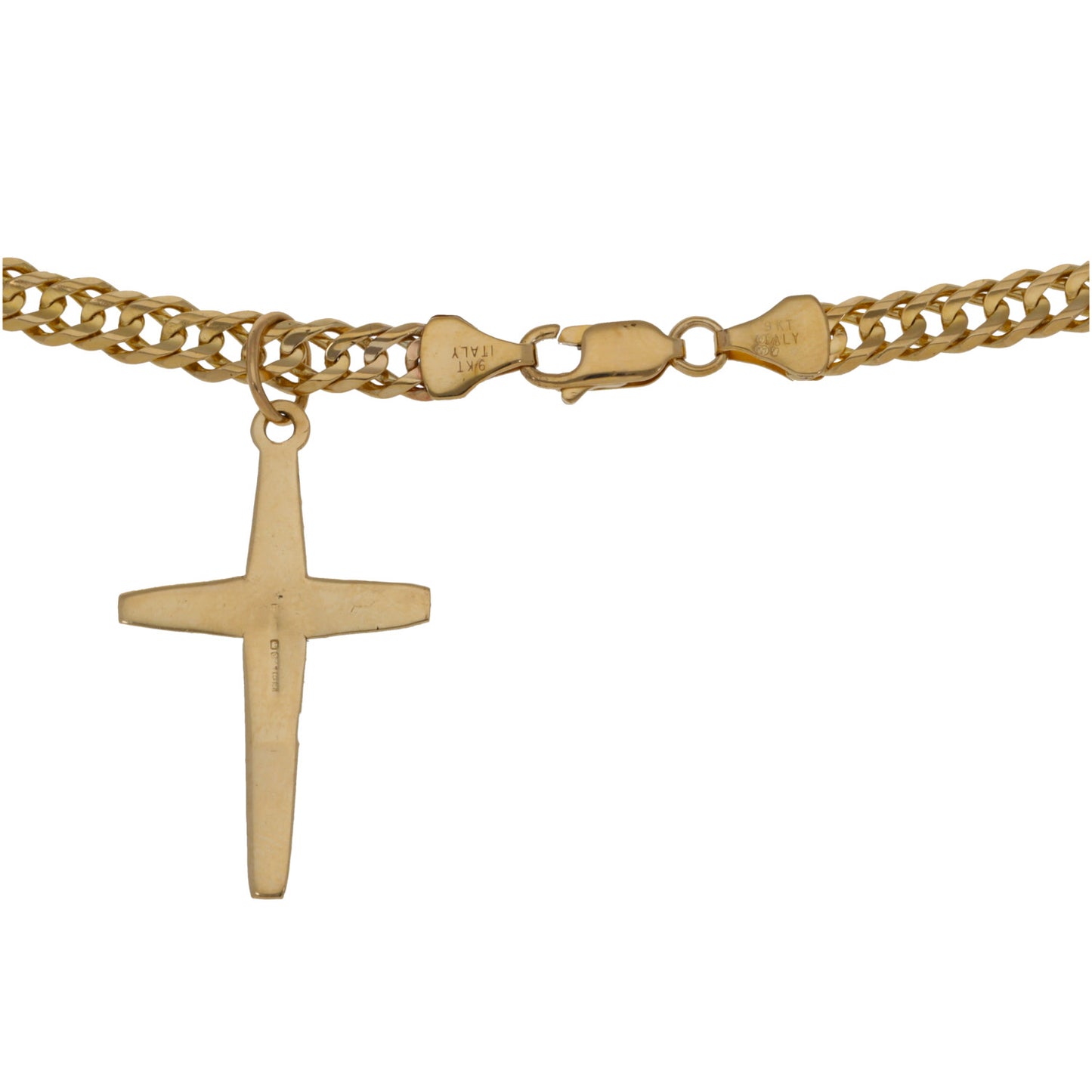 9ct Gold Cross Pendant With Chain