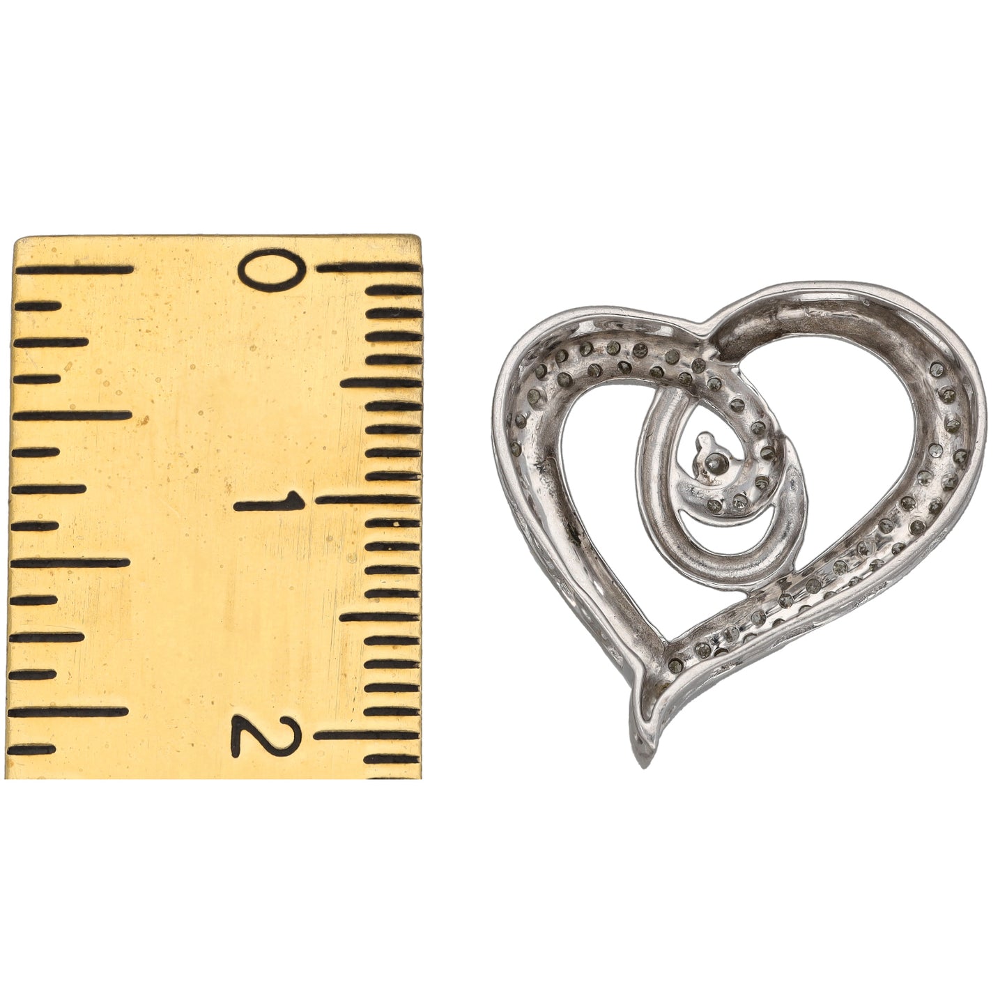 9ct White Gold 0.55ct Diamond Heart Pendant