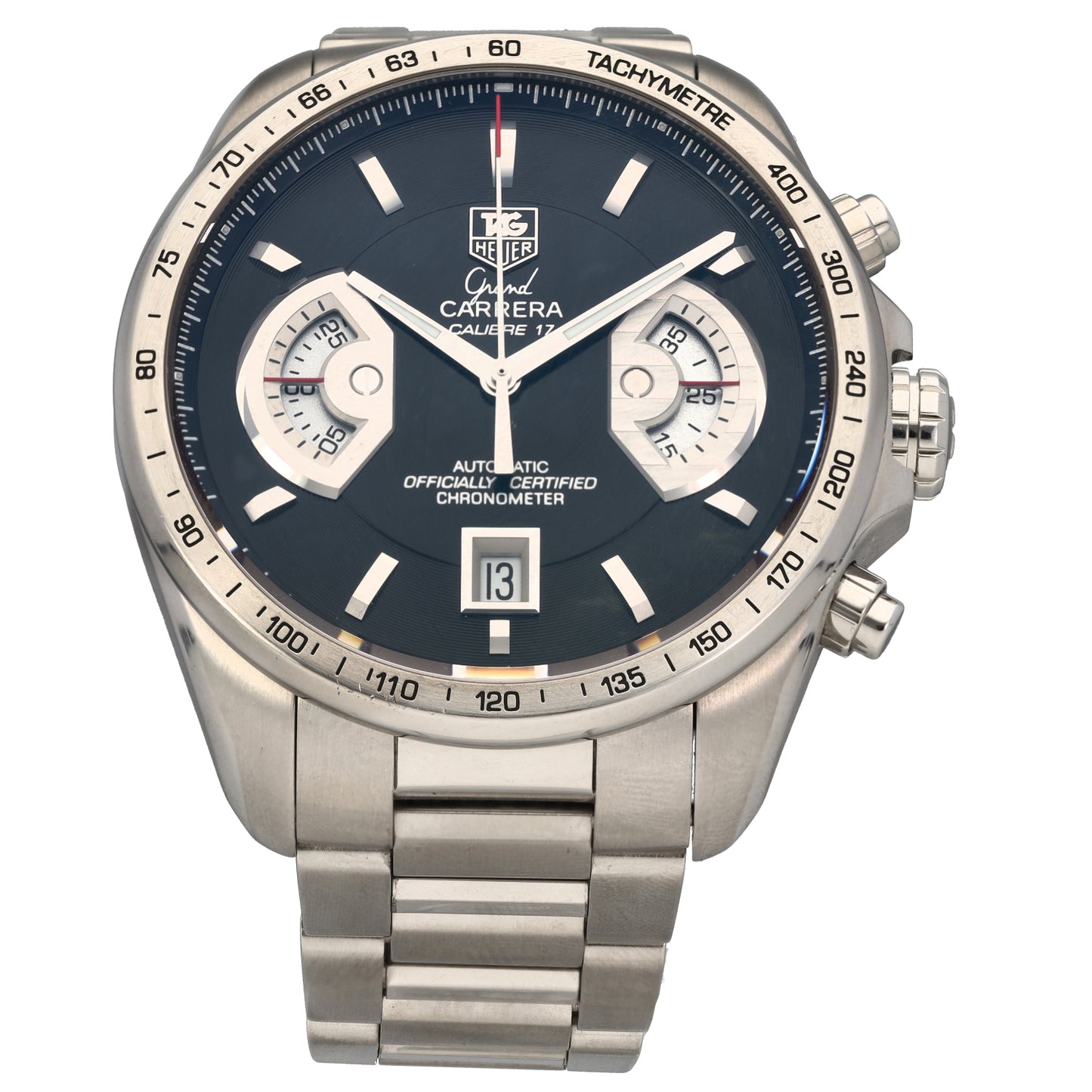 Tag Heuer Grand Carrera CAV511A 43mm Stainless Steel Watch