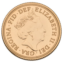 Load image into Gallery viewer, 22ct Gold Queen Elizabeth II Full Sovereign Coin 2021
