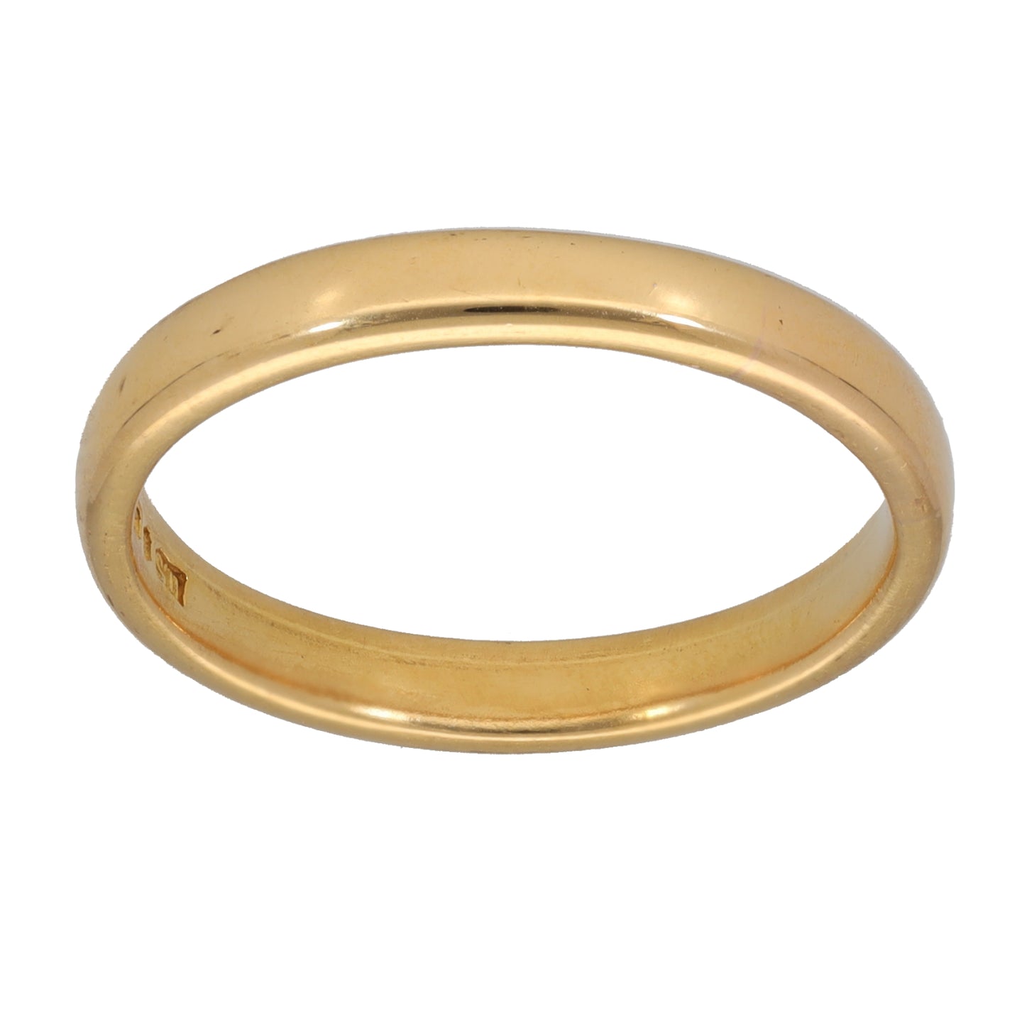 22ct Gold Plain Wedding Ring Size Q
