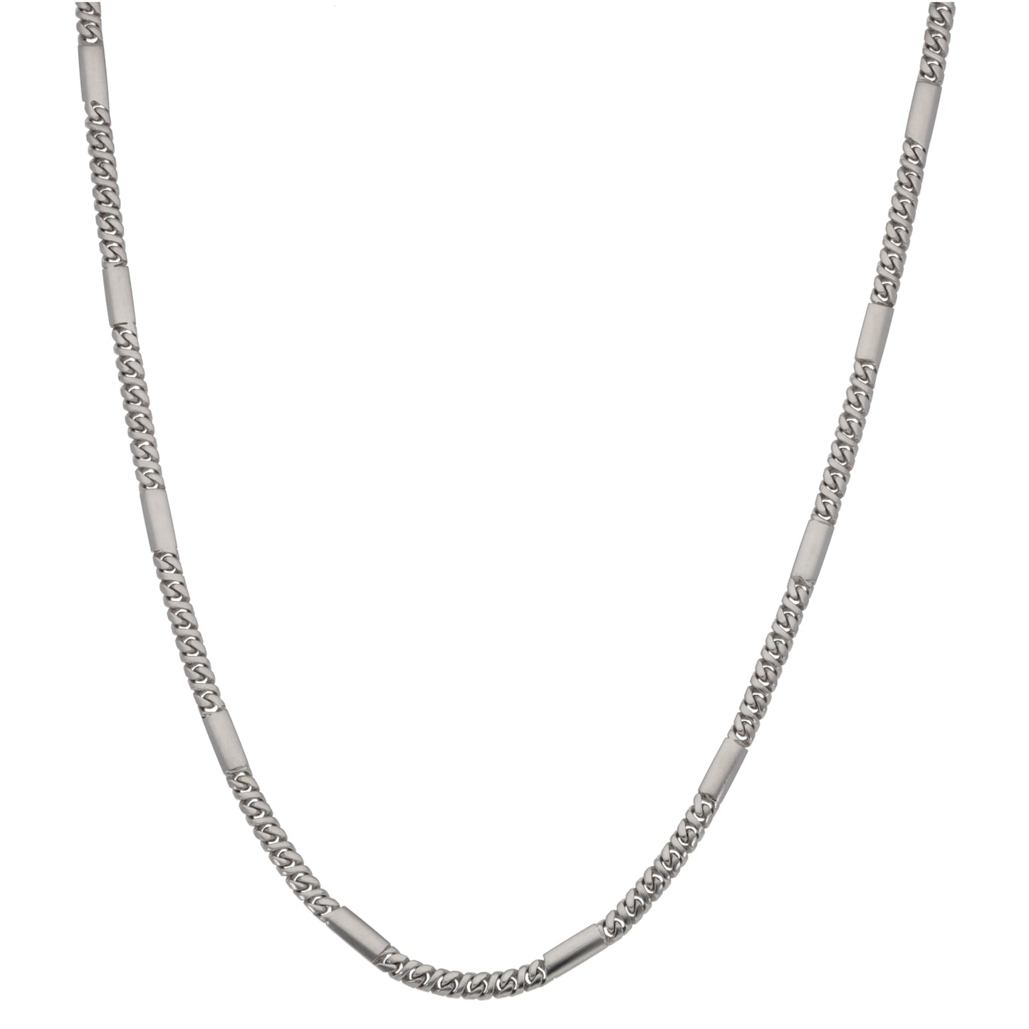 9ct White Gold Fancy Necklace 15"