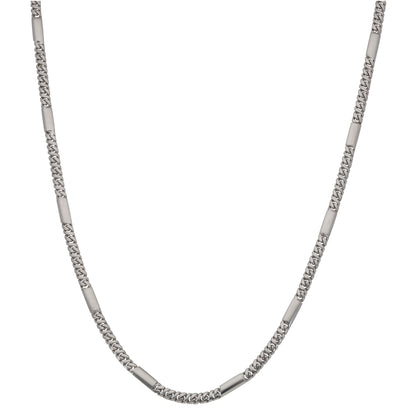 9ct White Gold Fancy Necklace 15"