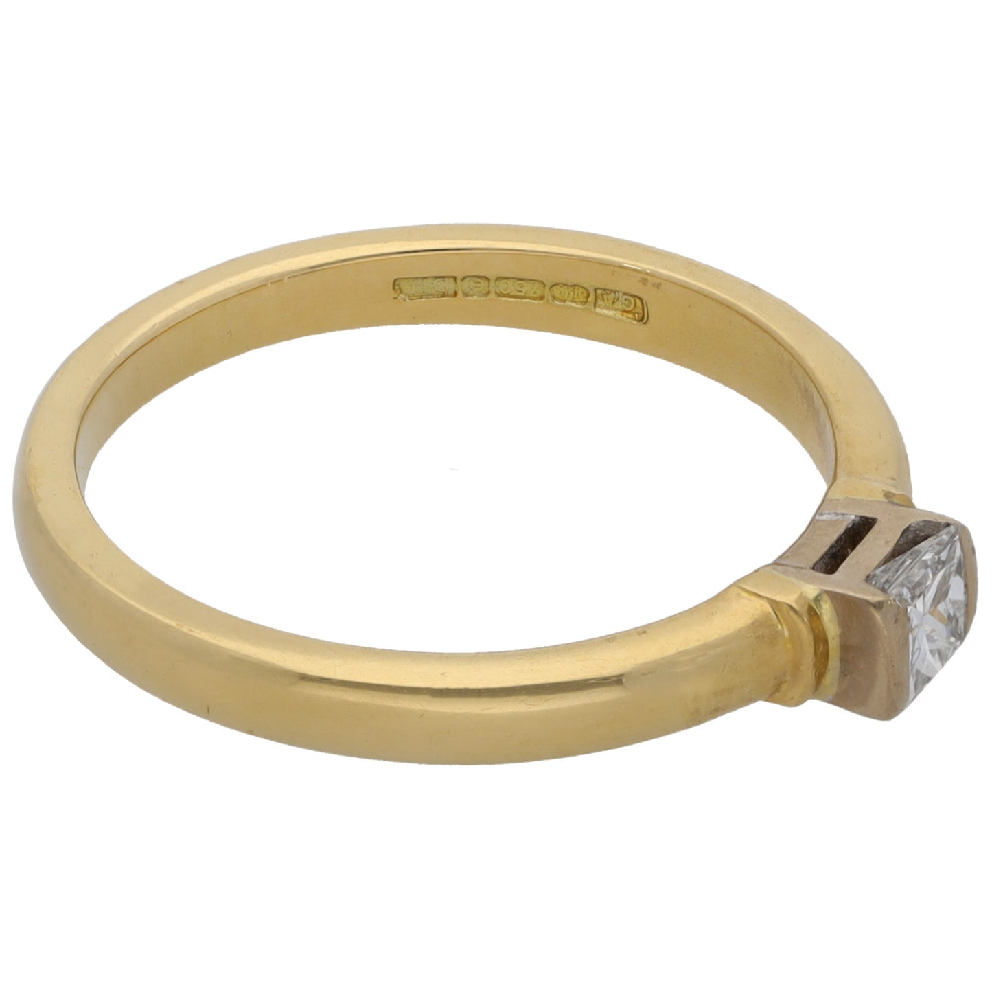 18ct Gold 0.25ct Diamond Solitaire Ring Size P