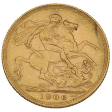 Load image into Gallery viewer, 22ct Gold King Edward VII Full Sovereign Coin 1906
