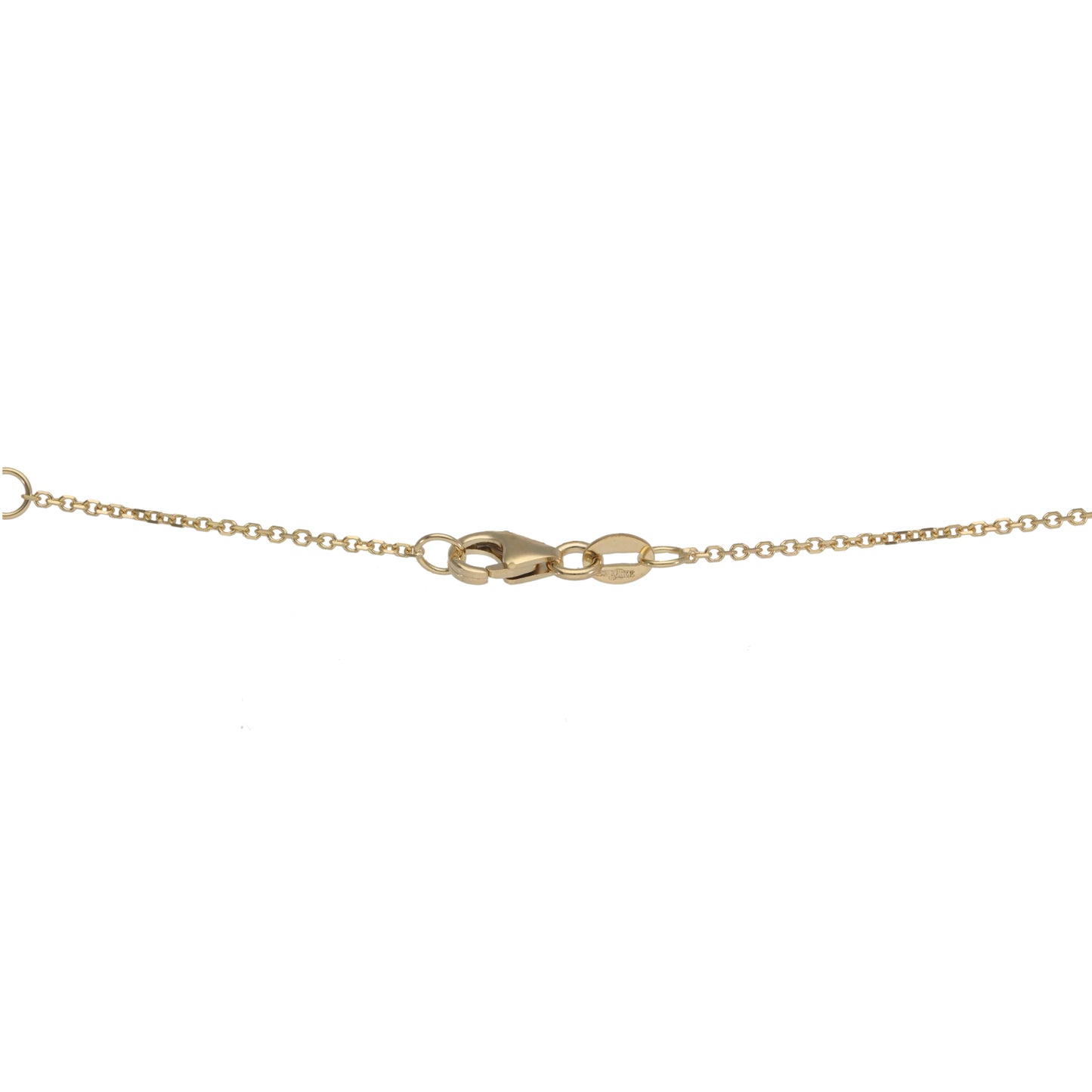 New 9ct Gold Twisted Circle Pendant With Chain