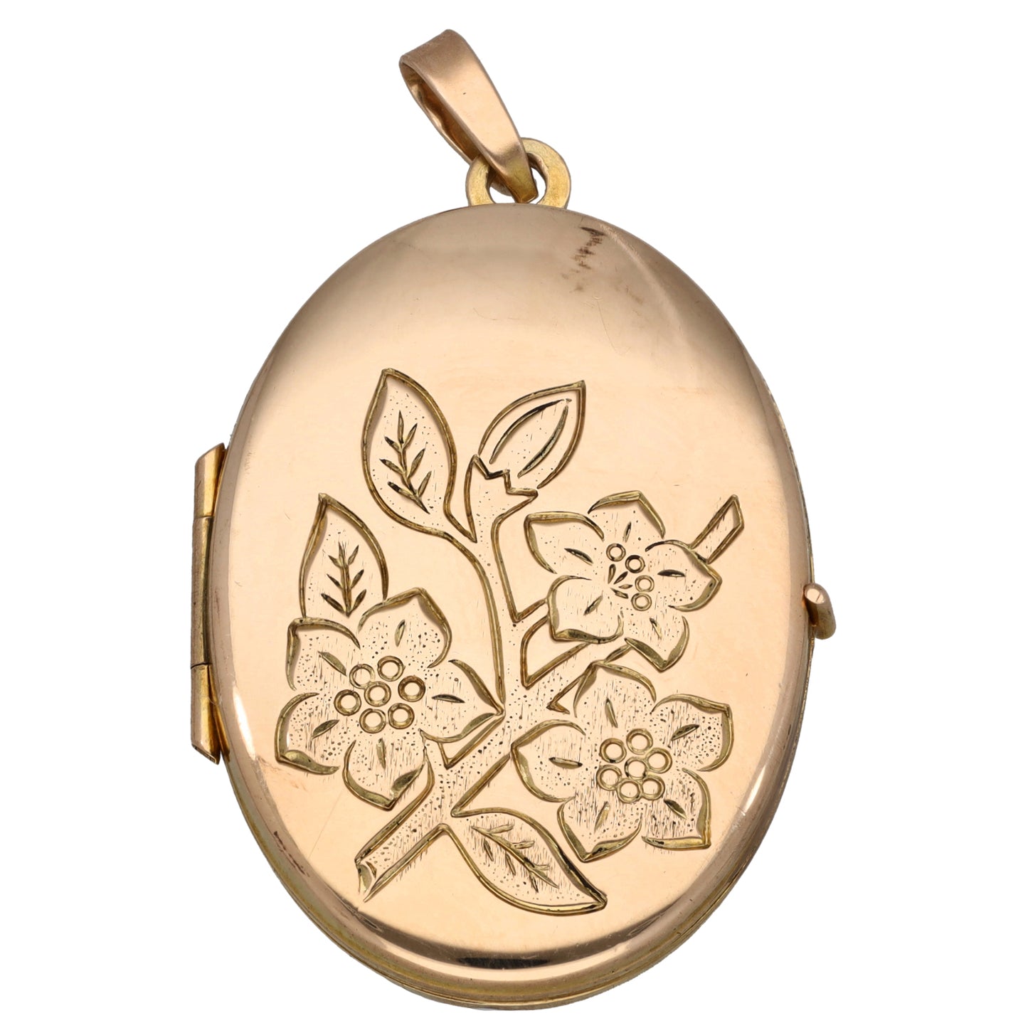 9ct Gold Patterned Locket Pendant