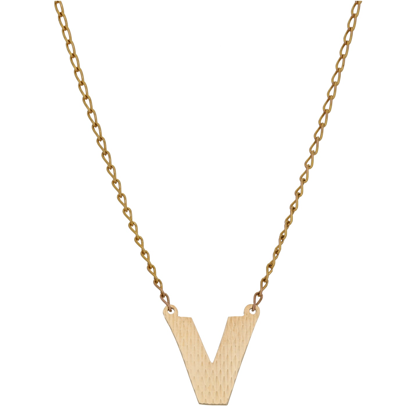 9ct Gold Initial V Chain/Necklace 22"