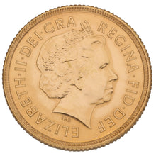 Load image into Gallery viewer, 22ct Gold Queen Elizabeth II Full Sovereign Coin 2002
