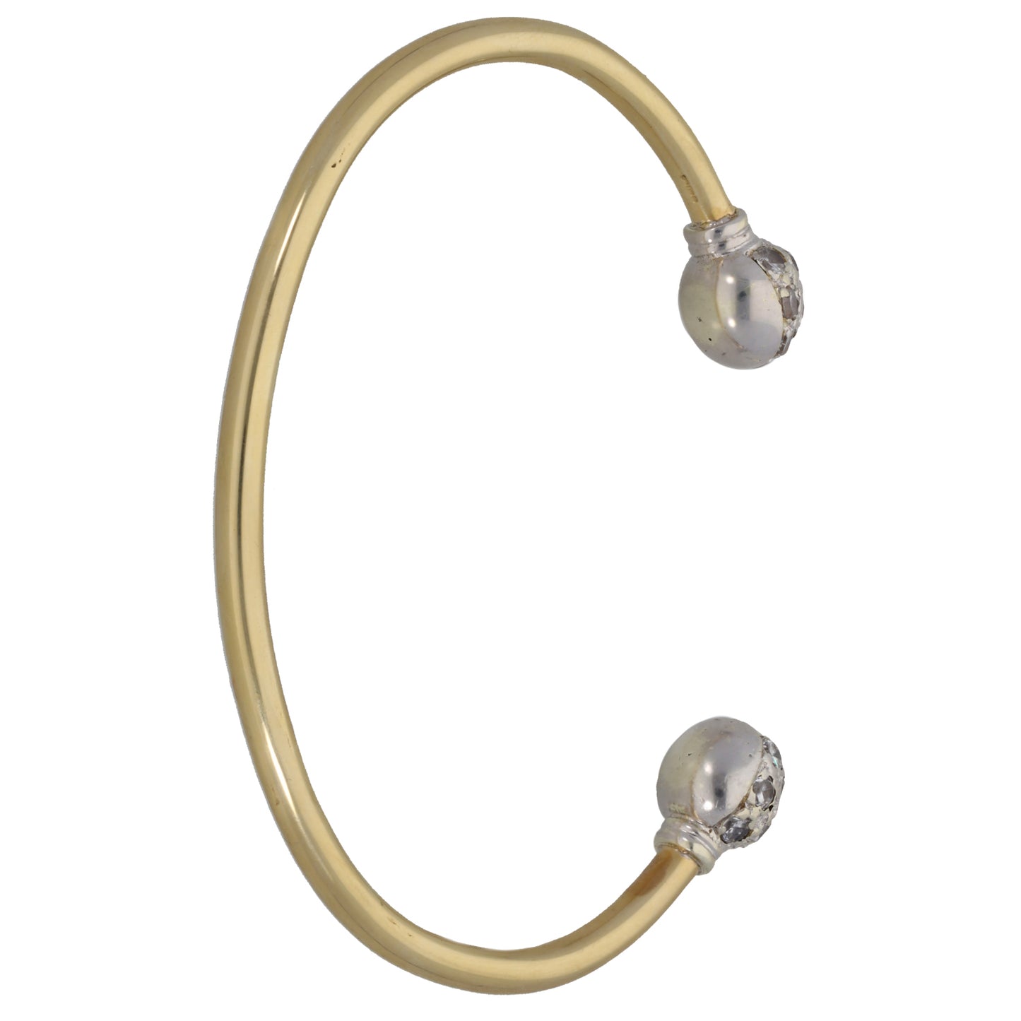 9ct Gold Cubic Zirconia Torque Bangle