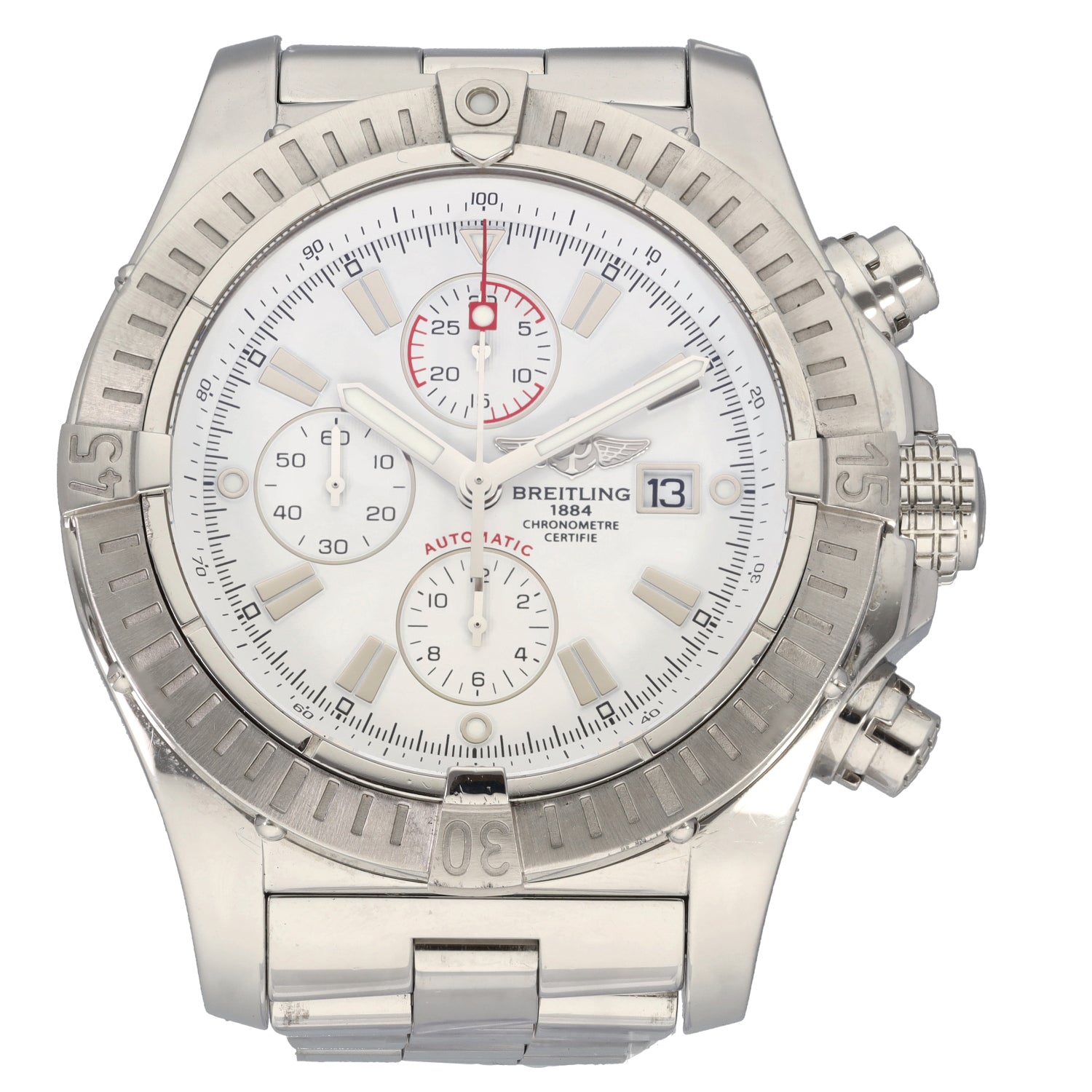 Breitling Super Avenger A13370 48mm Stainless Steel Watch