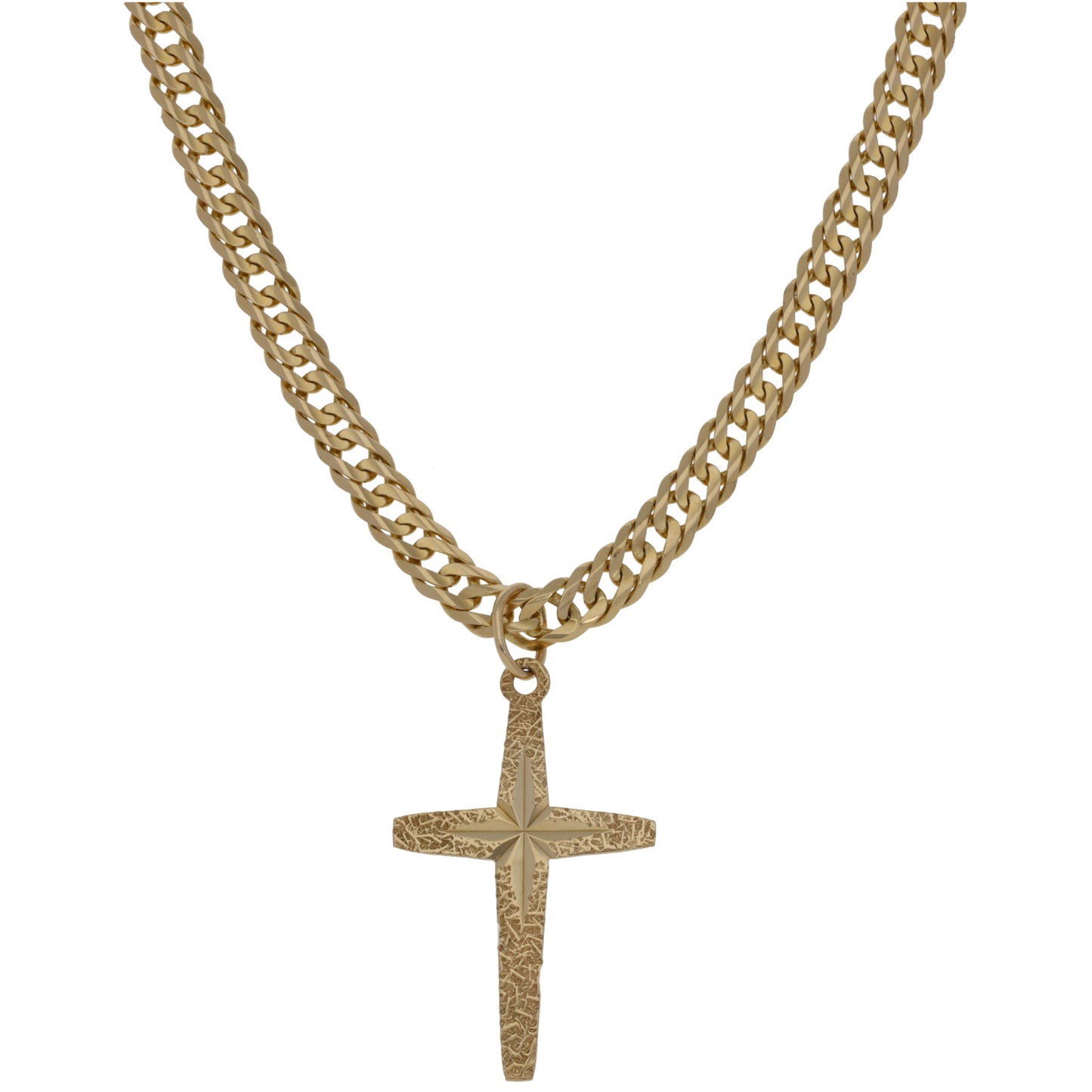 9ct Gold Cross Pendant With Chain