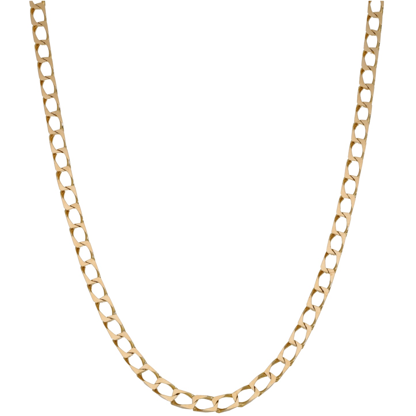 9ct Gold Curb Chain 18"