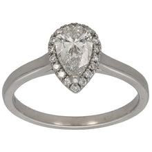 Load image into Gallery viewer, Platinum 0.80ct Diamond Cluster Ring Size L
