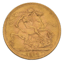 Load image into Gallery viewer, 22ct Gold King George V Full Sovereign Coin 1914
