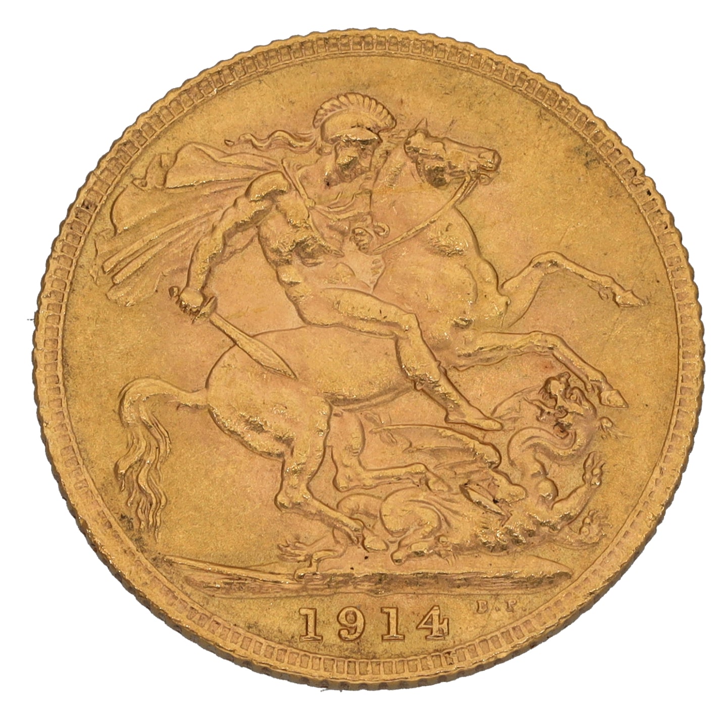 22ct Gold King George V Full Sovereign Coin 1914