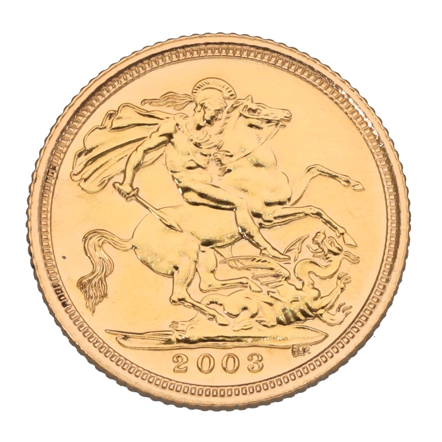 22ct Gold Queen Elizabeth II Half Sovereign Coin 2003