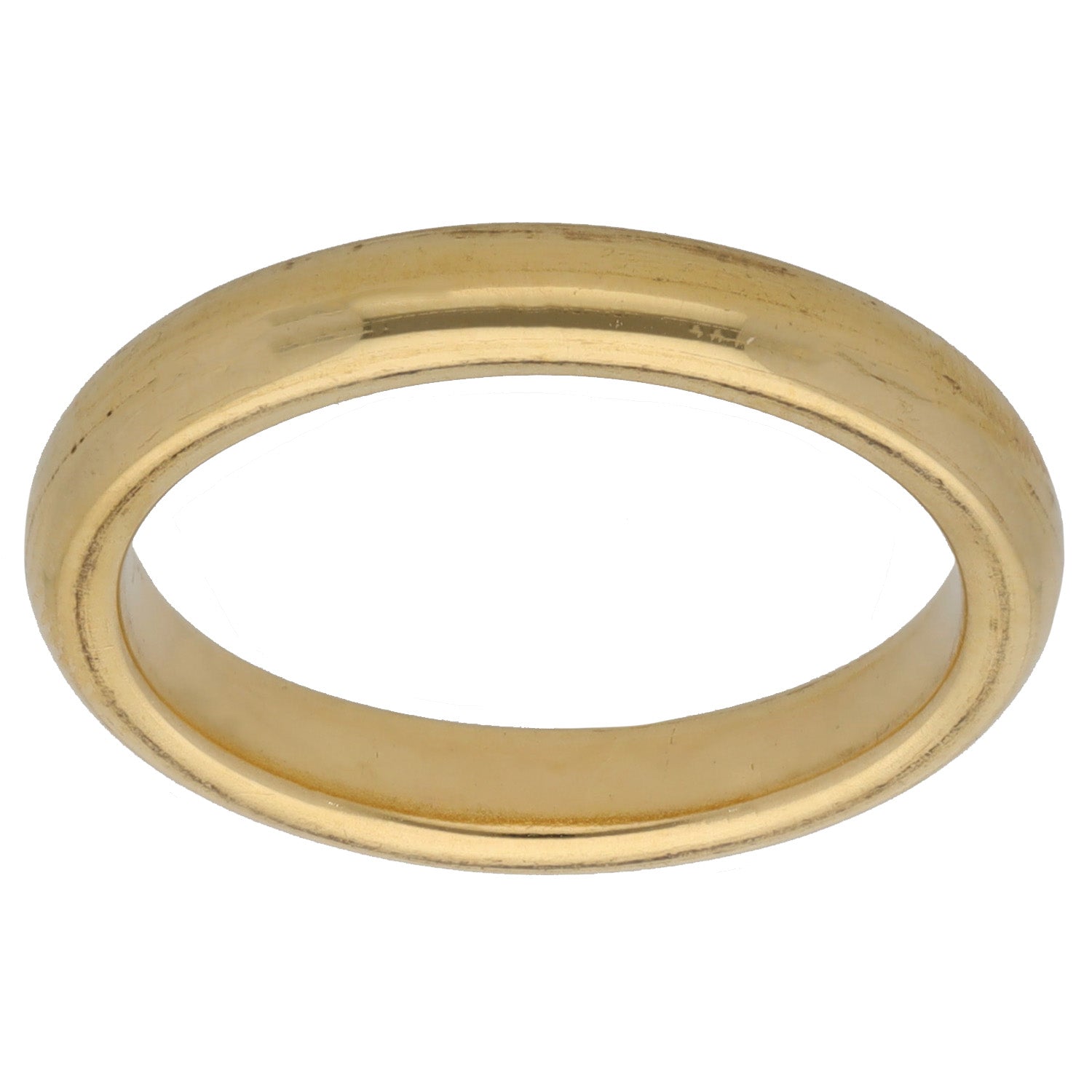18ct Gold Plain Wedding Ring Size M H&T
