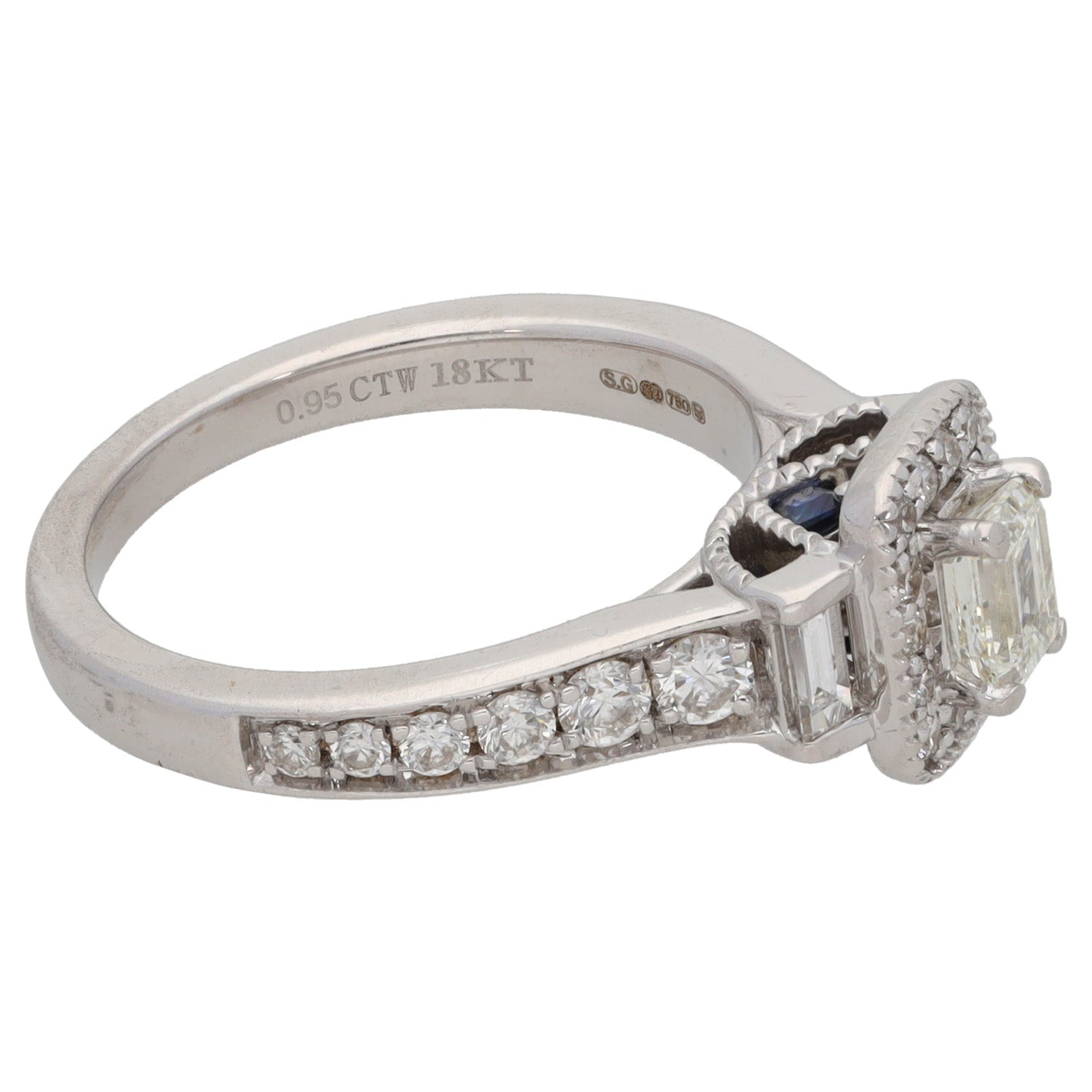 Vera wang emerald cut diamond online ring