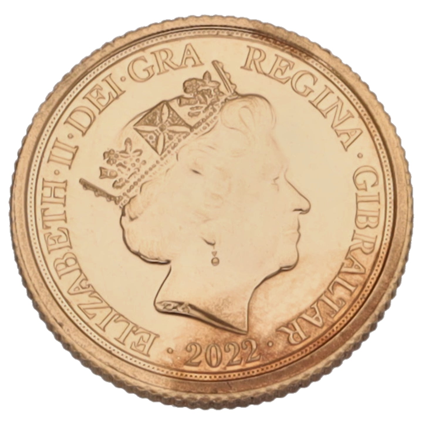 22ct Gold Queen Elizabeth II Quarter Sovereign Coin 2022