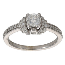 Load image into Gallery viewer, 9ct White Gold 1.05ct Diamond Solitaire Ring With Accent Stones Size L
