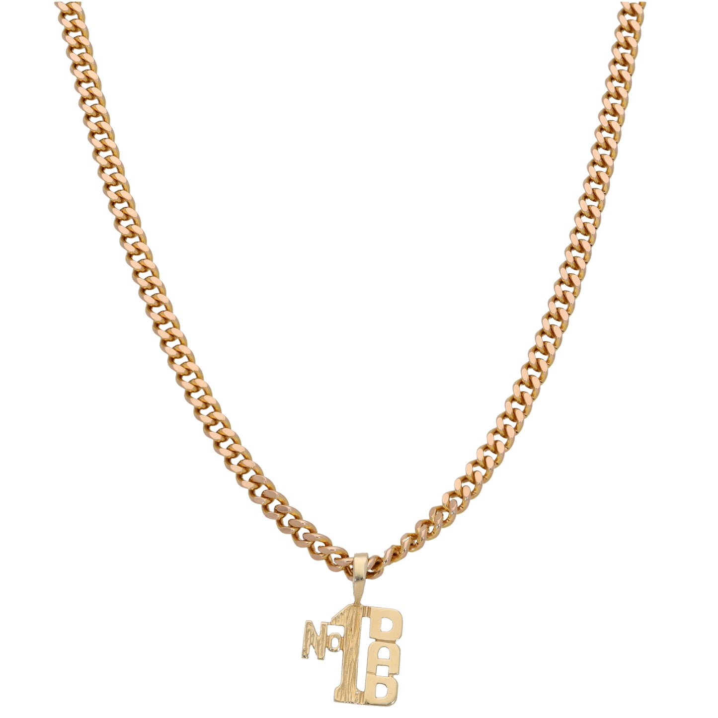 9ct Gold No1 Dad Pendant With Chain