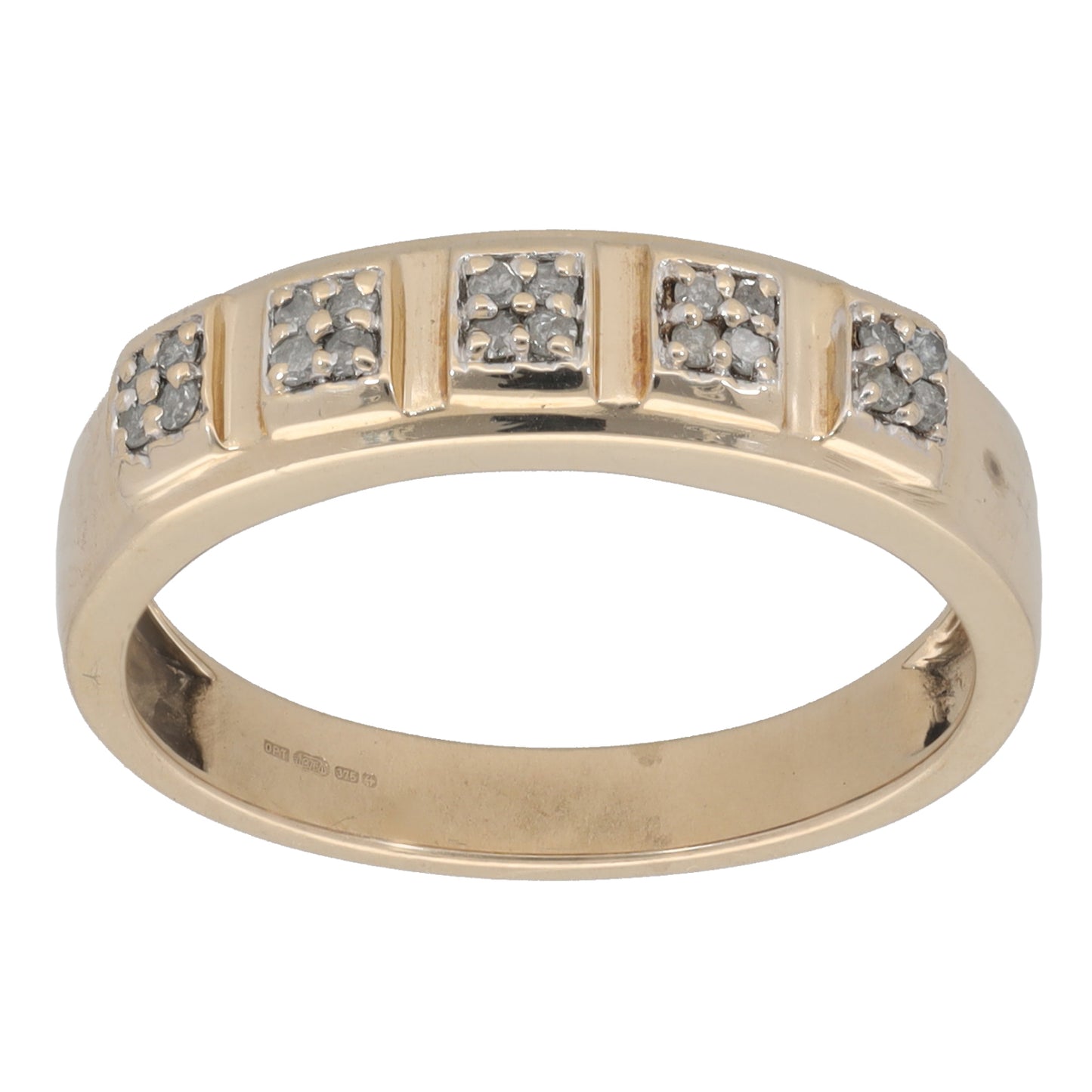 9ct Gold 0.20ct Diamond Alternative Ring Size Q