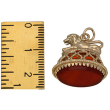 Load image into Gallery viewer, 9ct Gold Carnelian FOB Pendant
